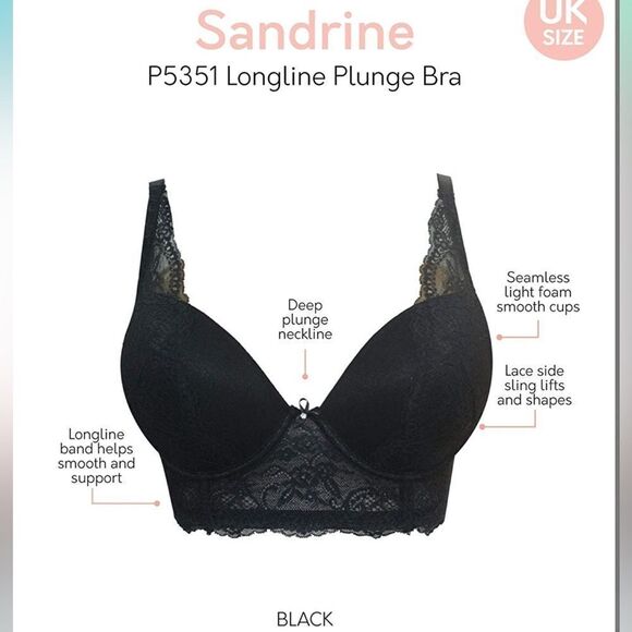 Parfait Sandrine Longline Plunge Bra 38DD - Picture 3 of 5